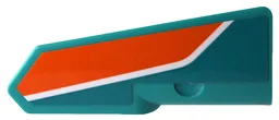 Technic, Panel Fairing #21 Very Small Smooth, Side B with Orange and White Stripes Pattern (Sticker) - Set 42117