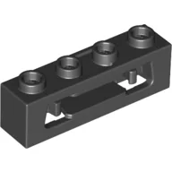 Launcher, Brick Special 1 x 4 with Inside Clips (Disk Shooter) / Black