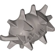Weapon Spiked Ball Half with 2 Axle Holes / Pearl Light Gray