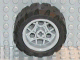 Lego Wheel 30.4mm D. x 20mm with 3 Pin Holes with Black Tire 43.2 x 22 H (44292 / 44308)