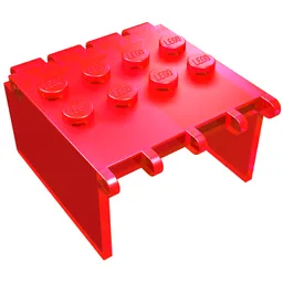 Windscreen 4 x 4 x 2 Canopy Extender, Hinge / Trans-Red