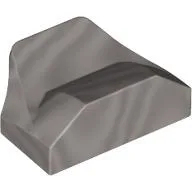 Brick Wedged, Curved 1 x 2 x 2/3 No Studs, Wing End / Metallic Silver