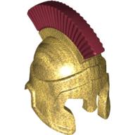 Lego Helmet Spartan Warrior with Dark Red Crest Print / Black