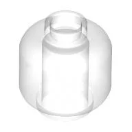 Minifig Head [Plain] [Hollow Stud] / Trans-Clear