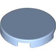 Tile Round 2 x 2 with Bottom Stud Holder / Bright Light Blue