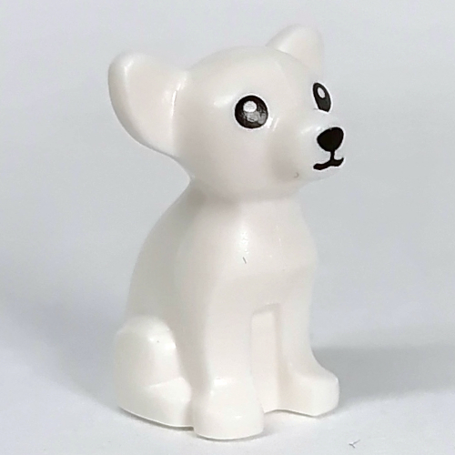 Lego Animal, Dog, Chihuahua with Basic Face Print / White