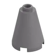 Cone 2 x 2 x 2, Open Stud / Flat Silver