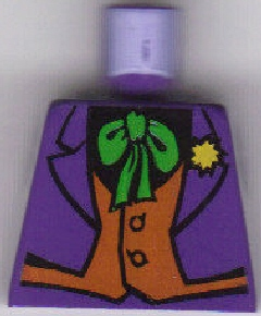 Lego Torso Batman Suit with Orange Vest, Green Tie, Yellow Flower Pattern