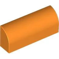 Brick Curved 1 x 4 x 1 1/3 No Studs, Lowered Inside Support / Orange