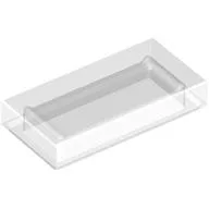 Tile 1 x 2 with Groove / Trans-Clear