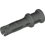 Technic Pin Long with Friction Ridges Lengthwise and Stop Bush [3 Lateral Holes, Big Pin Hole] / Dark Gray