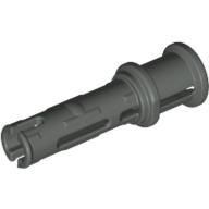Lego Technic Pin Long with Friction Ridges Lengthwise and Stop Bush [3 Lateral Holes, Big Pin Hole] / Dark Gray