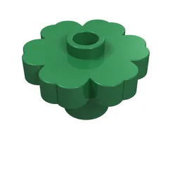 Plant, Flower 2 x 2 - Round [Open Stud] / Green