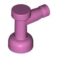 Tap 1 x 1 with Hole in Spout / Medium Dark Pink