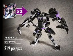 76204 x 2 Black Panther Mech Armor Upgrade