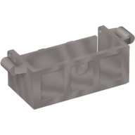Lego Treasure Chest Bottom with Rear Slots, No Groove / Flat Silver