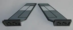 Tail Shuttle with Black Lines on White and Light Bluish Gray Background Pattern on Both Sides (Stickers) - Set 75140