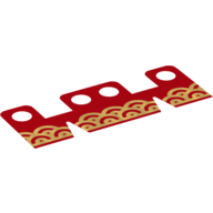 Lego Hipwear Skirt, 4 Holes, Two Triangular Cut-outs, Gold Arches Print / Red