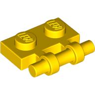 Lego Plate Special 1 x 2 Side Handle [Free Ends] / Yellow