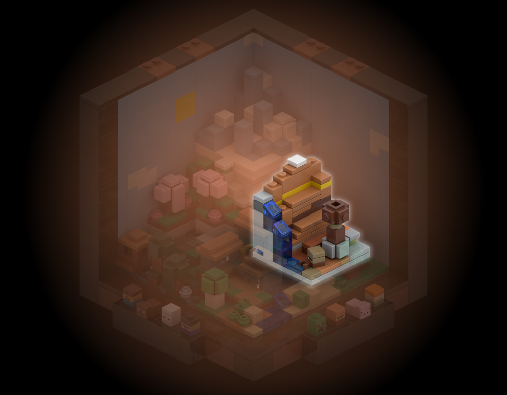 Lego Badlands expansion biome for the "21265-1 The Crafting Table" set