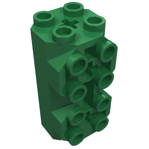 Lego Brick Special Octagonal 2 x 2 x 3 1/3 with Side Studs / Green