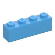 Brick 1 x 4 / Medium Blue