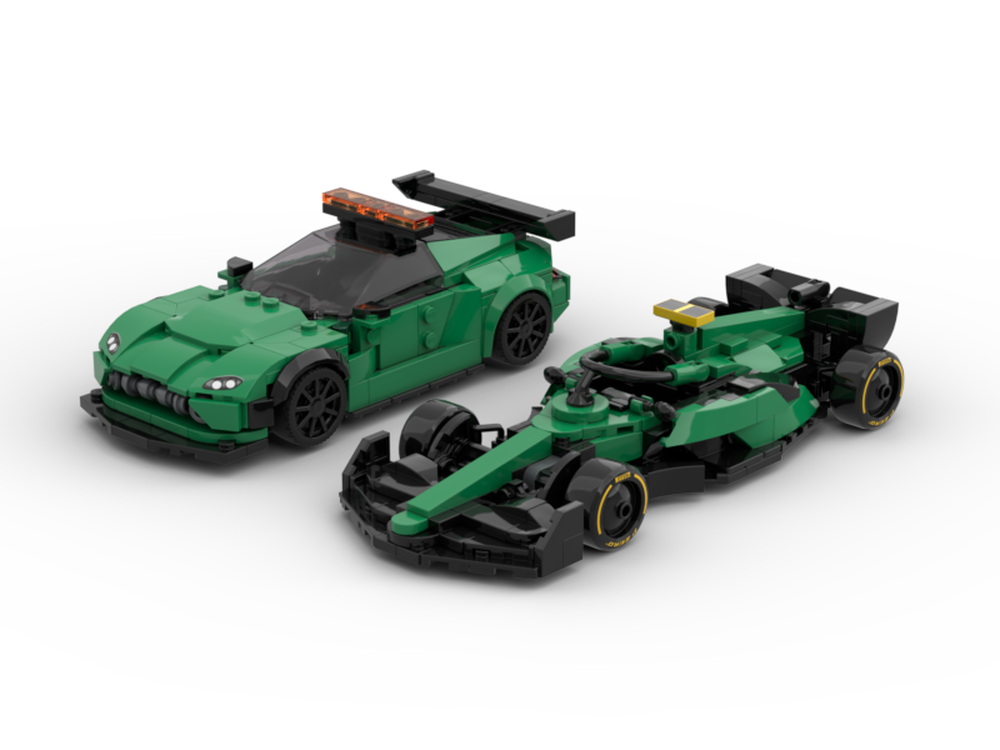 Lego 2024 Aston Martin AMR24 and Aston Martin Vantage F1 Safety Car (76925 MOD)