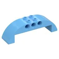 Brick Curved 2 x 8 x 2 Double / Bright Light Blue