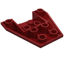 Brick Wedged, Sloped Inverted 4 x 4 Triple [2 Connections between Front Studs] / Dark Red