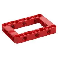 Technic Beam Frame 5 x 7 with 3 x 5 Opening Thick / Red
