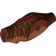 Animal Body Part, Dinosaur, Tyrannosaurus Rex Body with Dark Red Top with Dark Brown Stripes Print / Dark Red