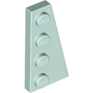 Wedge Plate 4 x 2 Right / Light Aqua