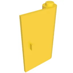 Door 1 x 3 x 4 Right with Thin Handle / Yellow