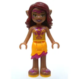 Azari Firedancer in Bright Light Orange Outfit