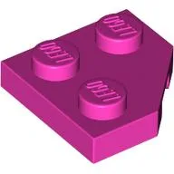 Wedge Plate 2 x 2 Cut Corner / Dark Pink