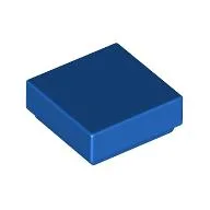 Tile 1 x 1 with Groove / Blue