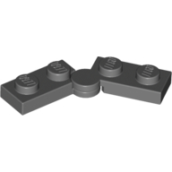 Lego Hinge Plate 1 x 4 Swivel Top / Base - Solid Clip [Complete Assembly] / Dark Bluish Gray
