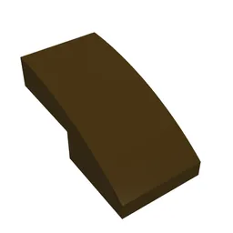 Brick Curved 2 x 1 No Studs [1/2 Bow] / Dark Brown