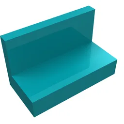 Panel 1 x 2 x 1 [Square Corners] / Dark Turquoise
