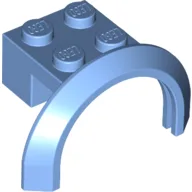 Wheel Arch, Mudguard 4 x 2 1/2 x 2 with 2 x 2 Plate / Medium Blue