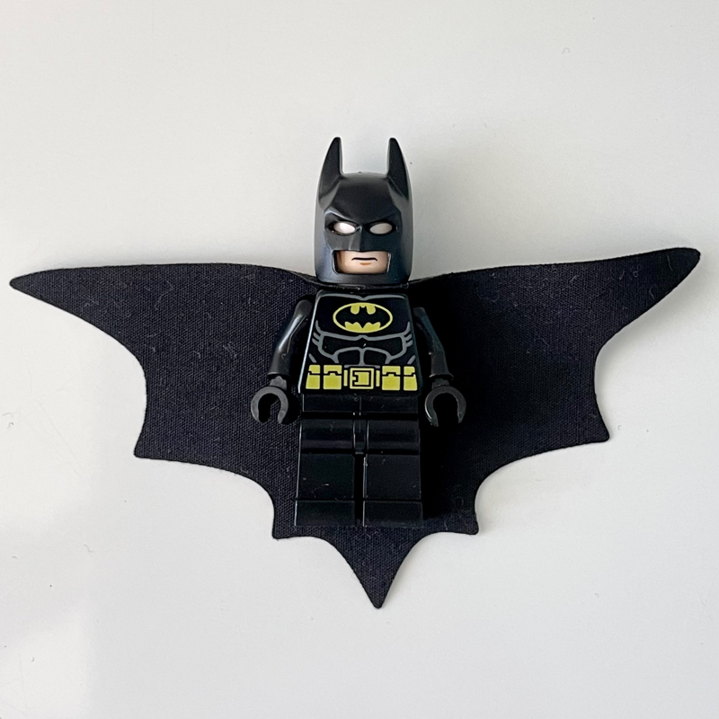 Lego Batman, Black Suit, Black Cape and Cowl, Wide Cape
