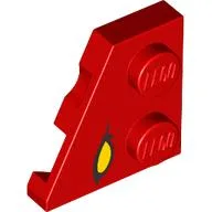 Wedge Plate 2 x 2 Left with Yellow Eye Print