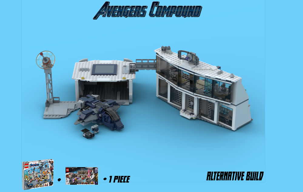 Lego Avengers Compound and mini Quinjet 76192 and 76131 alternative build