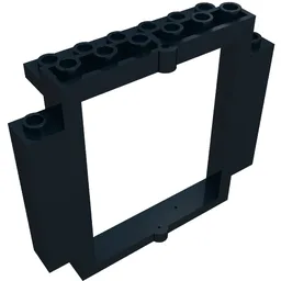 Door Frame 2 x 8 x 6 Swivel with Bottom Notches / Black