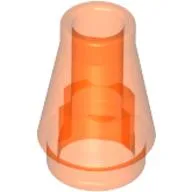 Cone 1 x 1 [No Top Groove] / Trans-Neon Orange