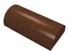 Brick Curved 2 x 4 Double, No Studs, without Groove / Reddish Brown