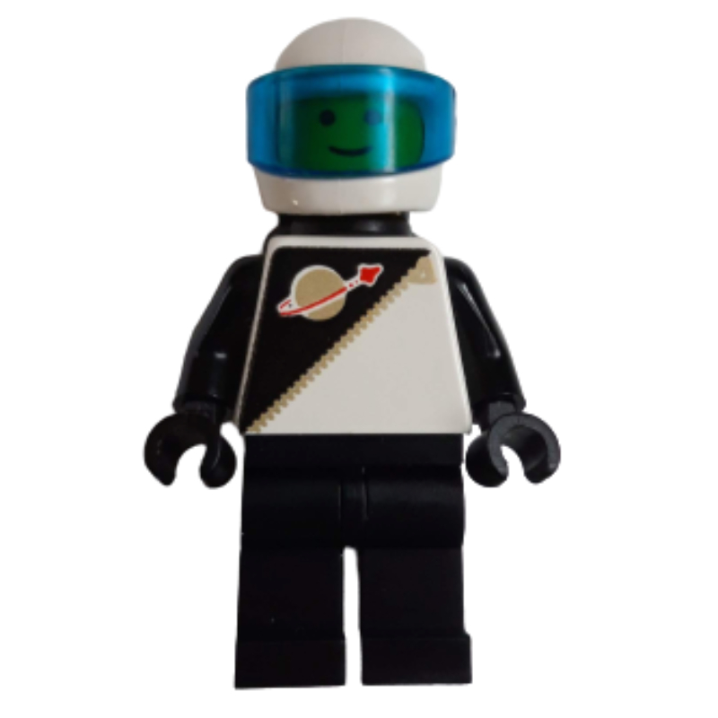 Lego Futuron Spaceman, Black with Airtanks and Dark Blue Visor, White Helmet