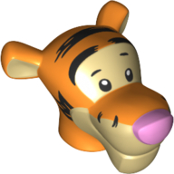 Lego Minifig Head Special, Tigger / Orange