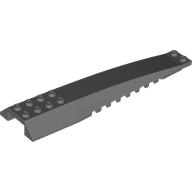 Lego Brick Wedged, Curved 16 x 4 Triple without Inner Ridges / Dark Bluish Gray