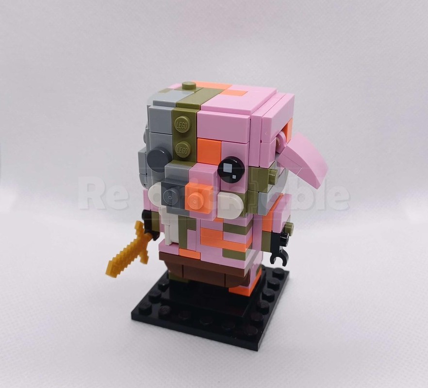 Lego Zombified Piglin Brickheadz